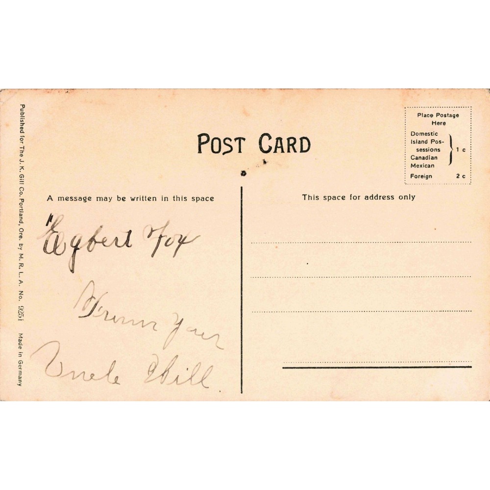 Vintage A Good Catch Columbia River Salmon Postcard JK Gill Co Made in Germany - Picture 2 of 2